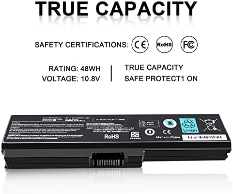 New Replacement PA3817U-1BRS Battery for Toshiba Satellite C655 C675 C675D L645 L645D L655 L655D L675 L675D L745 L755 L755D P745 P755 P775 M645 A660 A655 PA3817U Series Battery -12 Months Warranty
