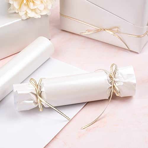 RUSPEPA Off White Metallic Wrapping Paper - Solid Color Matte Paper Perfect for Wedding, Birthday, Christmas, Baby Shower - 17.5 Inches X 32.8 Feet
