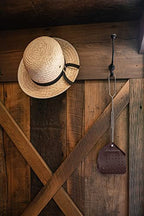Hope Woodworking Leather Fly Swatter Set (1 Pack) – 17” Amish-Made Fly Swat w/Real Leather Paddle – Fly Swatters Multi Pack w/Metal Handle – Bug Swatter, Mosquito Swatter, Wasp Swatter (Chocolate)