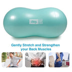Chirp Cloud Peanut Mobility Ball for The Back, Physical Therapy Massage Ball for Adults, Exercise Balance Ball, Sensory Therapy Toys for Autistic & ADHD - 2 Pack (Mint 100x50cm, Black 60x30cm)