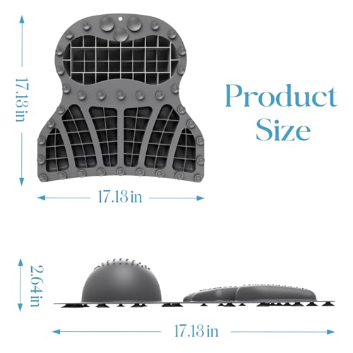 Bath Pillow Luxury Bathtub Pillow, Bath Pillows for Tub Head Neck and Back Support, Non-Slip Soft Silicon Bath Tub Pillow with Strong Suction Cup, Bath Accessories Spa Gifts, Gray