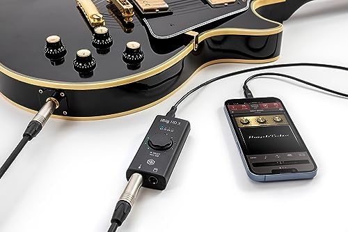 IK Multimedia iRig HD X Guitar Audio Interface - 96 kHz Music Recording, 24-bit, For iPhone, iPad, Mac, iOS, And PC With Lightning Cable, USB-C, Guitar Accessories, Recording Studio Equipment