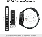 NotoCity Silicone Watch Band Replacement Solft Silicone Strap Compatible Forerunner 230/220/ 235/620/ 630/ 735XT/ Approach S20/ S5/ S6-Black Gray