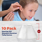 MEDca Hearing Aid Standard Receiver Tulip Domes Compatible with GN Resound Sure Fit - 20-Pcs Universal Invisible Tip Replacement Ear Domes for BTE PSAP Hearing Amplifiers and Open Fit Models, Clear