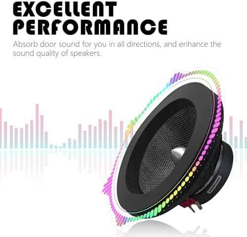 carleef 4PCS 6.5 Speaker Rings,Self Adhesive Speaker Foam for Enhancing Stereo Sound,High Resilience Speaker Baffles 6.5 inch Car Audio Accessories Avoid Sound Diffusion for Car SUV Truck