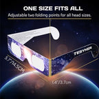 Tesyker Solar Eclipse Glasses, 6 Pack Paper Solar Eclipse Glasses for Safety Solar Eclipse Viewing, ISO 12312-2 Certified For Direct Sun Observation, AAS-Approved