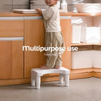 Poop Stool Adults for Bathroom, 5.9 Inches to 8.5 Inches Height Collapsible Toilet Stool Squat Adult (White, Plastic)