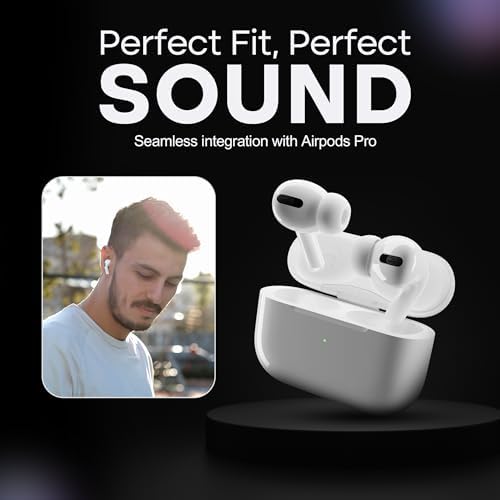 Replacement Rubber Ear Tips for Airpods Pro, AirPods Pro Ear Tips Replacement with Noise Isolation, AirPods Pro Replacement Ear Tips, 1st-2nd Generation 4 Pairs (XS/S/M/L)