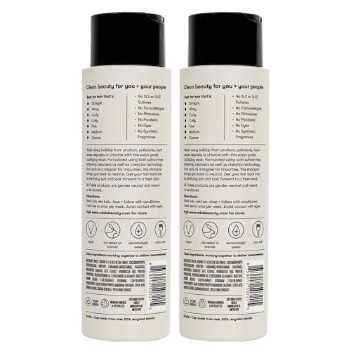 Clarifying Sulfate-Free Shampoo, a Deep Weekly Clean that Removes Buildup for All Hair Types & Textures, 13 Fl Oz (2-Pack)