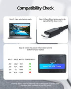 90 Watt AC Adapter Replacement Fit for Dell 90W Laptop Charger USB C - (Compatible with LA90PM170 DA90PM170 DA65NM170)