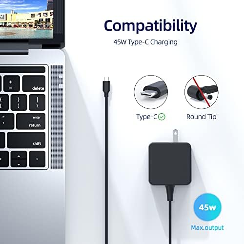45W AC Charger Replacement Fit for Samsung Galaxy Chromebook XE930QCA XE931QCA, Galaxy Chromebook 2 XE530QDA 15.6”13.3” Galaxy Chromebook Go 14" XE345XDA-MA1TM Laptop Adapter Power Supply Cord