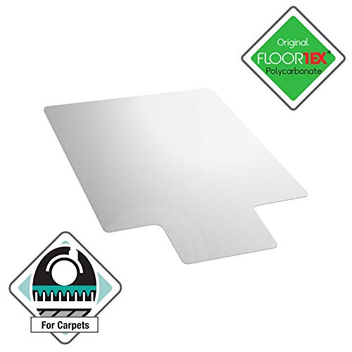 Floortex® Ultimat® Polycarbonate Lipped Chair Mat for Carpets up to 1/2" - 35" x 47"