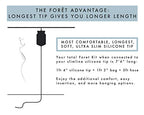 Foret Silicone Enema Replacement Tips Set of 2 - Most Comfortable Soft Thin Tip | Best for Health + Detox Colonic Cleanse | Gerson Institute Recommended | Non-Toxic Medical Grade Silicone Colon Tubes