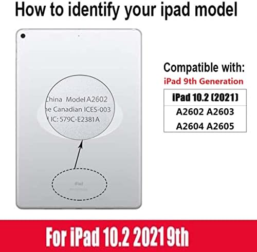 for iPad 9 9th Gen 2021 iPad 10.2" Touch Screen Digitizer Replacement A2602 A2603 A2604 A2605 Front Glass Assembly with Home Button+Adhesive+Toolkit