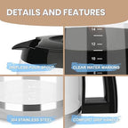 14-Cup Replacement Carafe Compatible with Cuisinart Coffee Maker Models DCC-3200, DCC-3200P1, DCC-2200, DCC-2600, DCC-2800 and CBC-7000PCFR Model# DCC-2200RC-1