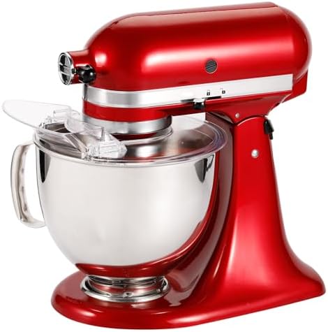 Pouring Shield for KitchenAid 4.5-5 Quart Tilt-Head Stand Mixer (Fits Stainless Steel, Glass, Ceramic Bowls), Splash Guard with Removable Pouring Chute, Mixer Accessories and Attachments