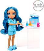 Rainbow High Jr High PJ Party - Skyler, Blue 9" Posable Fashion Doll with Soft Onesie, Slippers, Fun Play Accessories, Great Toy Gift for Girls Kids Ages 4-12 Years