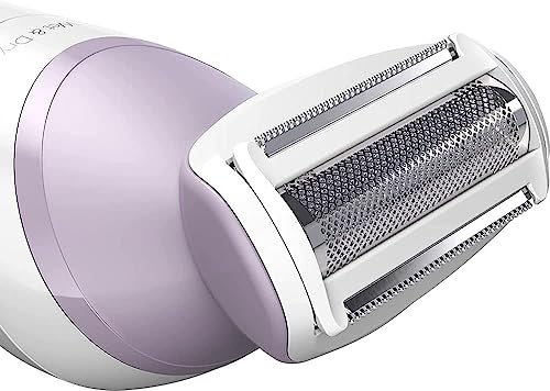 Philips Beauty Lady Electric Shaver Series 6000, Cordless with 4 Accessories, BRL136/00, White