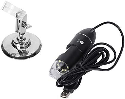 Microscope, USB Microscope Industrial Accessories, Portable Magnification, Builtin 8 LED Lights, for Phone Repair Jewelry Appraisal