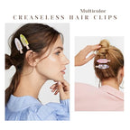 No Crease Hair Clips Creaseless Hair Clips Makeup Clips No Bend Hair Clips Flat Hair Clip For Styling Non Slip Hair Accessories For Women,Sparkle Multiple Colors,12 PCS