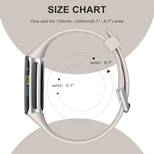 Maledan Compatible with Fitbit Charge 5/ Fitbit Charge 6 Bands Women Men, Breathable Sport Band Soft Waterproof Replacement Wristbands Strap for Fitbit Charge 5/ Charge 6 Advanced Fitness Tracker