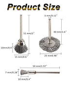 Rocaris 300 Pack Wire Brushes Set, Steel Wire Wheels Pen Brushes Set Kit Accessories for Rotary Tool