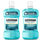 Listerine Cool Mint Antiseptic Mouthwash, Daily Oral Rinse Kills 99% of Germs That Cause Bad Breath, Plaque and Gingivitis for a Fresher, Cleaner Mouth, Cool Mint Flavor, 1.0 L, Pack of 2