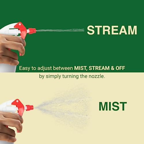 Spray Bottle Nozzle Replacement, Bottle Tops Only - Sprayer Nozzle Triggers for Heavy Duty, Commercial, Home Cleaning Solutions - Fits 8,16,24,32 oz Plastic & Glass Bottles, Red 6 pack