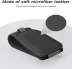 Sotfamily Sunglass Holder for Car Visor, Suede Cloth Magnetic Sunglass Organizer for Car Accessories, 2 Packs, Black