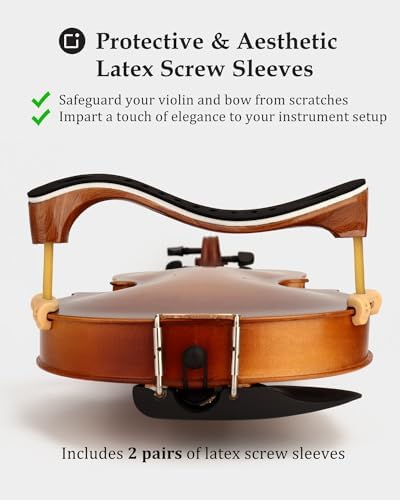 LMS Universal Extra Long Fork for Violin Shoulder Rest 4/4 3/4 Full Size, Replacement for Violin Viola Fiddle Shoulder Rest Extra-Long Feet, 1.5 inch (Khaki)