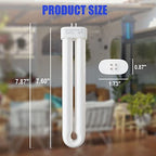 Klahaite Replacement Bulb for K15, X3,T6, T8, T9 Bug Zapper Outdoor, 4-pin, 15W Single U-Shaped Twin Tube Bulb