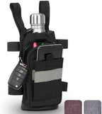 Vive Crutch Accessories Bag - Pouch for Crutches - Accessory Storage Carry Kit for Women, Men, Adults, Kids - Cup and Bottle Pocket Holder with Ergonomic Design (Black)