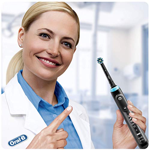 Oral-B Genuine CrossAction Replacement Black Toothbrush Heads, Refills for Electric Toothbrush, Angled Bristles for up to 100 Percent More Plaque Removal, Pack of 8