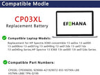 CP03XL 929072-855 Laptop Battery Replacement for Hp Spectre X360 Convertible 3-ae 13-ae0xx 13-ae000 13-ae013dx 13-ae049ng 13-ae001ng 929066-421 HSTNN-LB8E CPO3XL CP03060XL 11.55V 60.9Wh/5275mAh