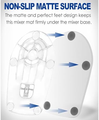 MIMORE Mixer Slider Mat for KitchenAid Stand Mixer 4.5-5 QT Tilt Head, Mixer Mat Compatible with Classic 4.5 QT KitchenAid Mixer Accessories 5 QT Artisan Kitchen Aid Mixer Slider Mat, Clear