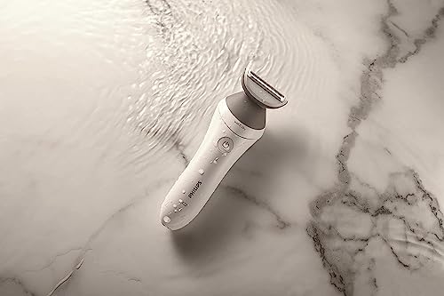 Philips Beauty Lady Electric Shaver Series 6000, Cordless with 4 Accessories, BRL136/00, White