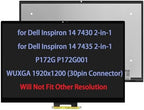 14" Screen Replacement for Dell Inspiron 14 7430 7435 2-in-1 P172G P172G001 LCD Touch Screen Digitizer LED Display Assembly WUXGA 1920x1200 (30pin Connector)
