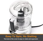 Mini Prep Plus Food Replacement Parts DLC-2AWBC-1 Replacement for Cuisinart Work Bowl Cover, DLC Food Processor 3 Cup Lid Fit for Cuisinart Only OEM Bowl DLC-2A, 1 Pcs