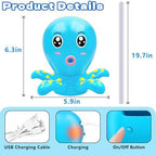 Water Table Pump, Octopus Battery Powered Water Pump for Water Table 3 Hours Non-Stop Fun Summer Outdoor Water Toys Outside Water Play Table Accessories for Toddlers Kids (Blue)