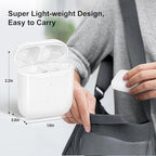 Wireless Charging Case Compatible with AirPod 2 1, Air Pod Charger Case Replacement for Charging Case with Bluetooth Pairing Sync Button, No Earbuds,White