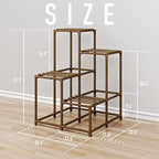 Bamworld 4-Tier Indoor Outdoor Plant Stand Holder for Patio Balcony Garden