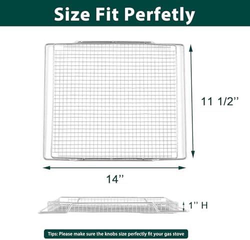 BOV800XL Air Fryer Basket Replacement Parts for Breville Countertop Smart Oven Air Fryer Rack 304 Stainless Steel Oven Rack Convection Toaster Oven BOV845BSS Wire Rack B0V800XL Mesh Basket 2 Pcs