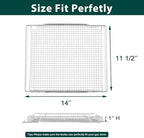 BOV800XL Air Fryer Basket Replacement Parts for Breville Countertop Smart Oven Air Fryer Rack 304 Stainless Steel Oven Rack Convection Toaster Oven BOV845BSS Wire Rack B0V800XL Mesh Basket 2 Pcs
