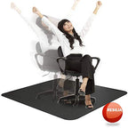 Resilia Office Desk Chair Mat - for Low Pile Carpet (with Grippers) Black, 30 Inches x 48 Inches, Made in The USA