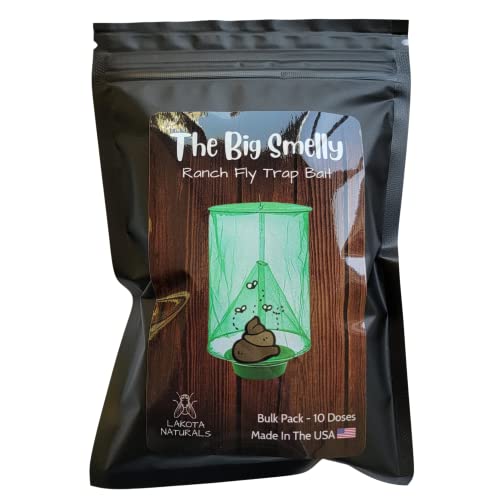 The Big Smelly Ranch Fly Trap Bait - Natural Fly Trap Bait Refills for Stable Horse Fly Trap