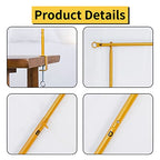 Adjustable Over The Table Rod Stand with Clamps, Black Metal Balloon Flower Arch Stand 35"-50" Tall, 45"-90" Length Ideal for Weddings, Showers, Birthday, Halloween, Thanksgiving Party Decorations