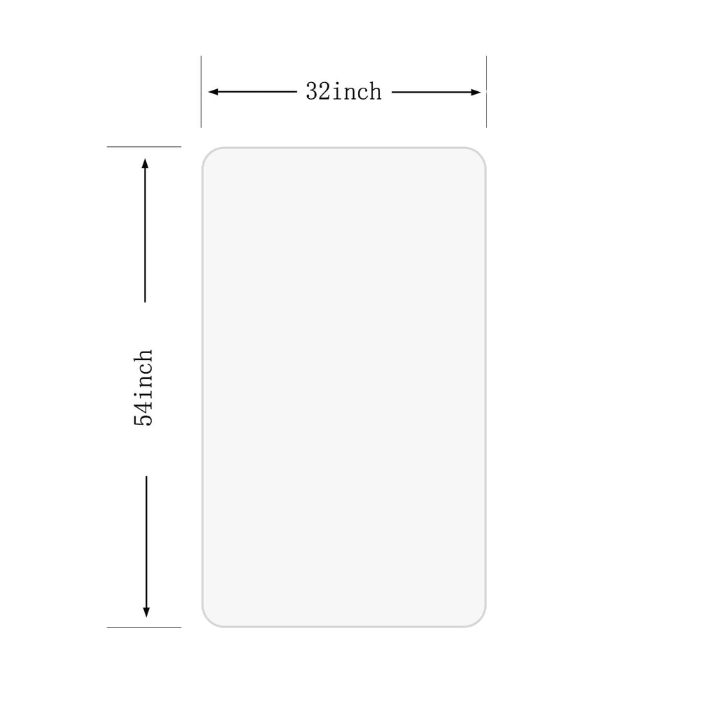 [Upgraded Version] Crystal Clear 1/5" Thick 54" x 32" Heavy Duty Hard Chair Mat, Can be Used on Carpet or Hard Floor