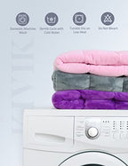 Kivik Weighted Blanket for Adults,Small Weighted Blanket Travel Size (29" Lx24 W-7 lbs),Weighted Lap Pad for The Elderly, Heavy Lap Blanket Grey, Machine Washable