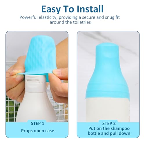 20 Pack Travel Essentials Silicone Bottle Covers, Cruise Ship Essentials, Travel Accessories Luggage for Women Men, Elastic Sleeves for Leak Proofing, Fit Most Travel Size Bottles Toiletries