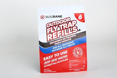 Fly Trap Bait Refills 6x30g. Natural Fly Magnet Bait Refill for All Reusable Outdoor Fly Traps. Fly Trap Refill Packets Fly Bait Refill Packets Fly Attractant Fly Bait Granules. Fly Trap Attractant